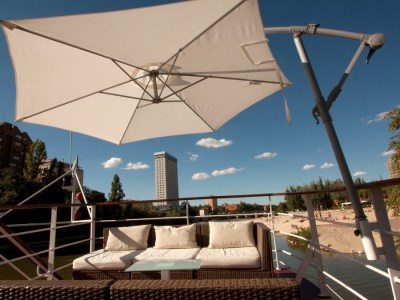 a close up of an umbrella