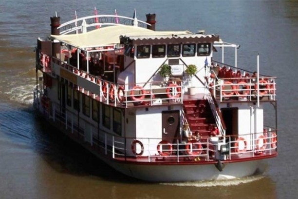 a small boat in a large body of water