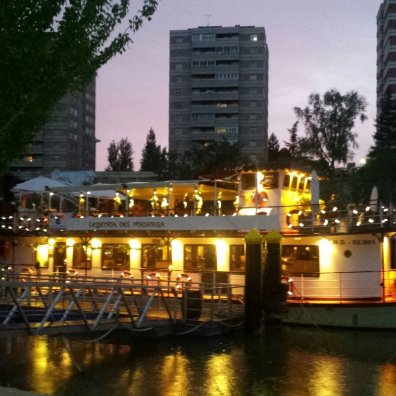 a lit up city at night